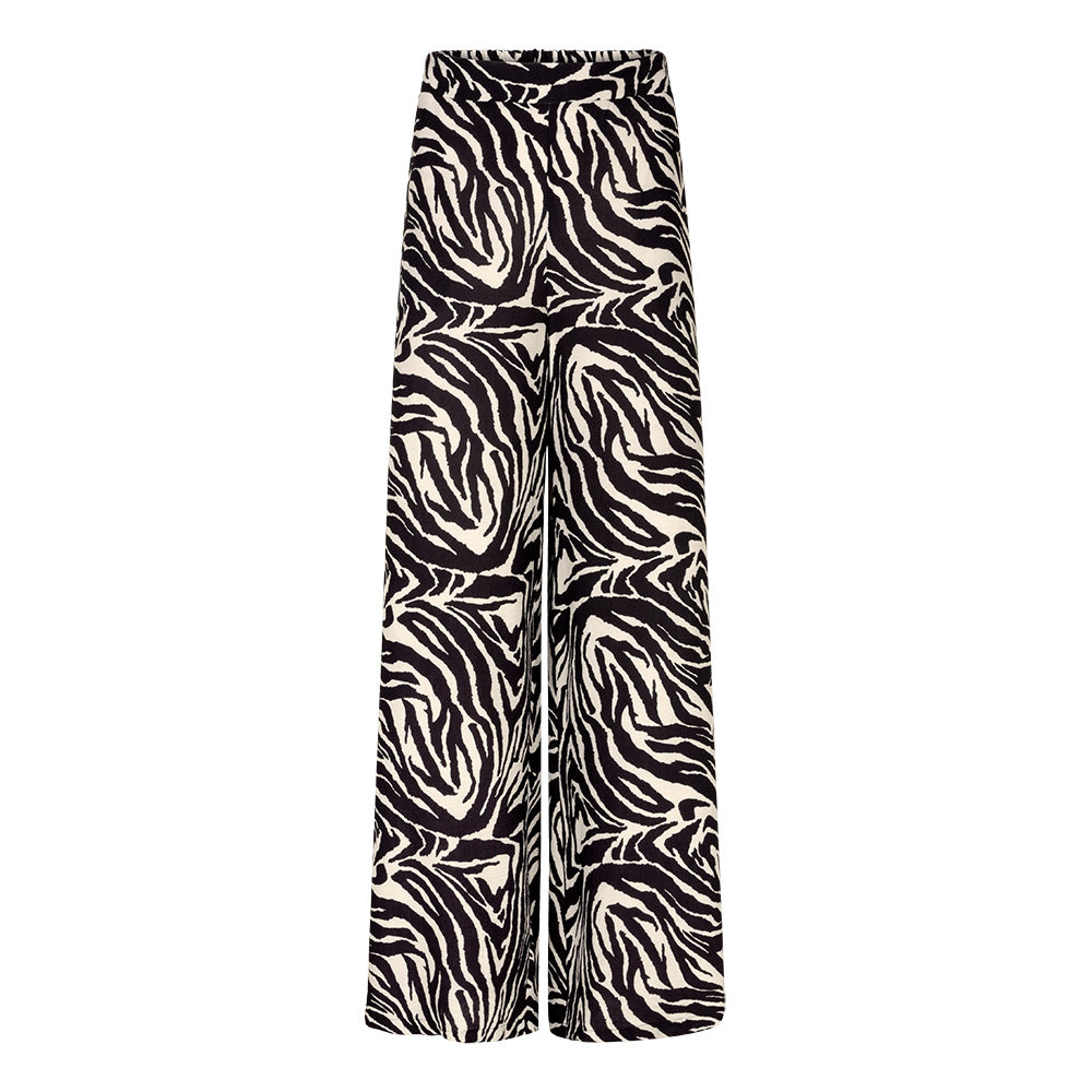 Hose Claudia Zebra | Schwarz/Ecru