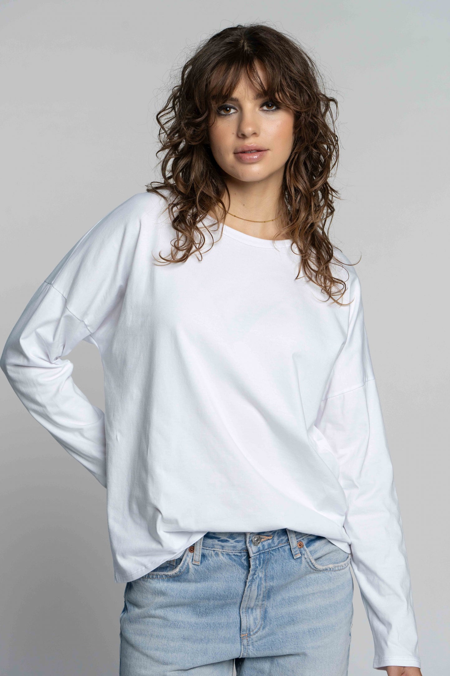 Tee Kyra Long sleeve | Super white