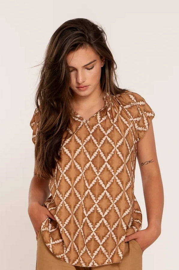 Top Paola | Tabacco / Beige