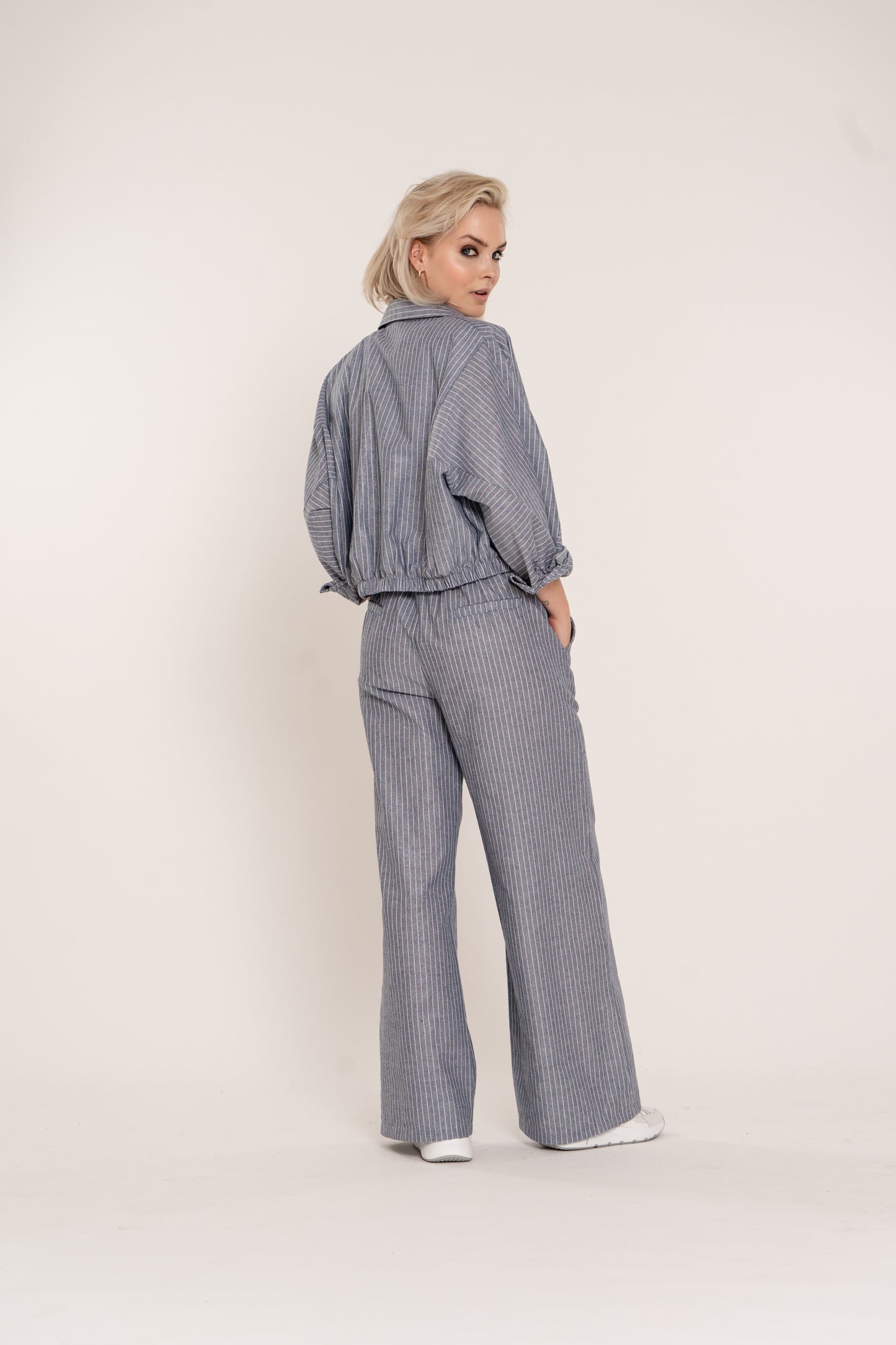 Blouse Aida | White / Blue