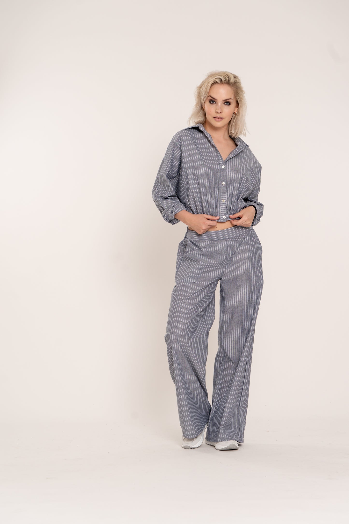 Blouse Aida | White / Blue