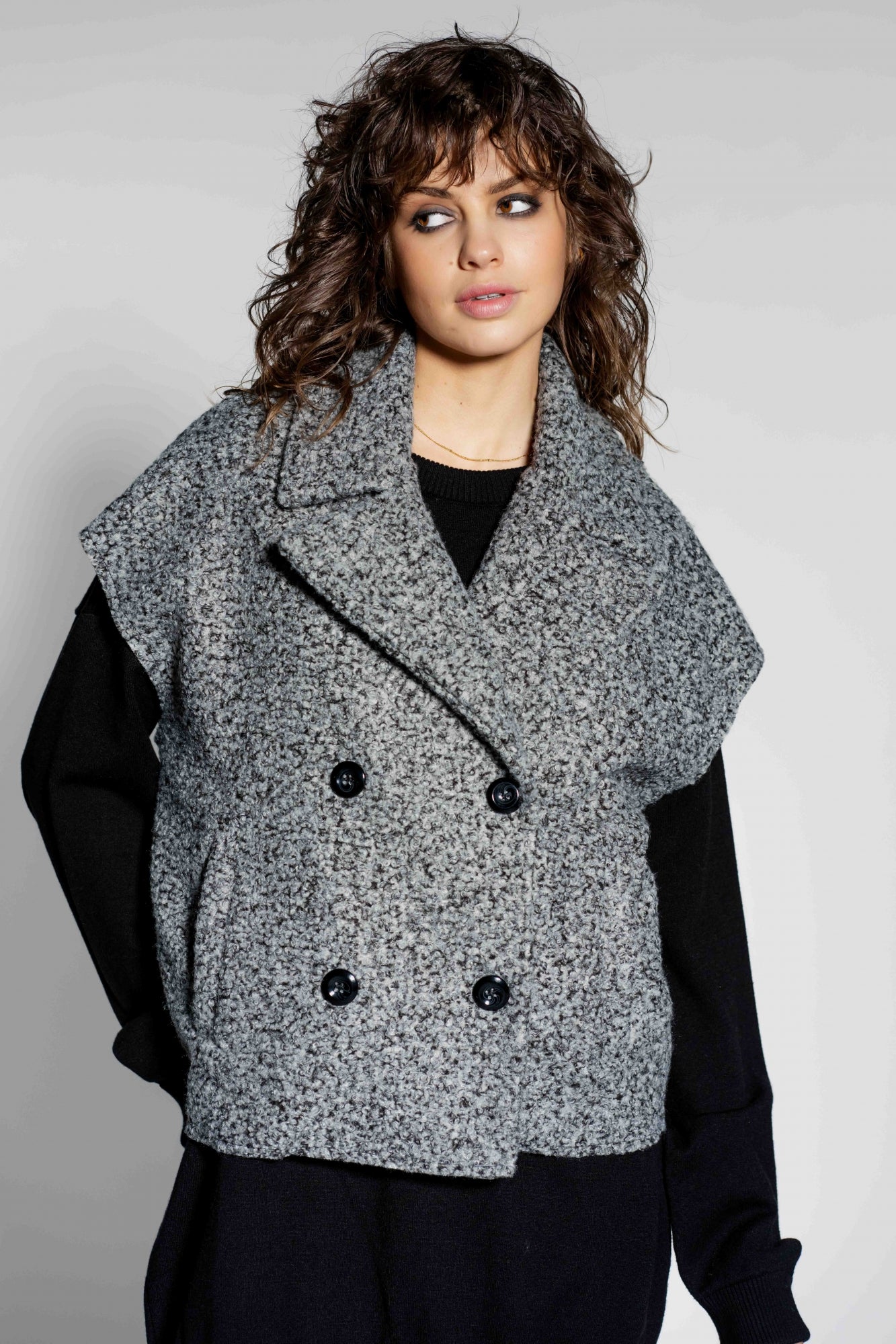 Bodywarmer Ella | Grey melee
