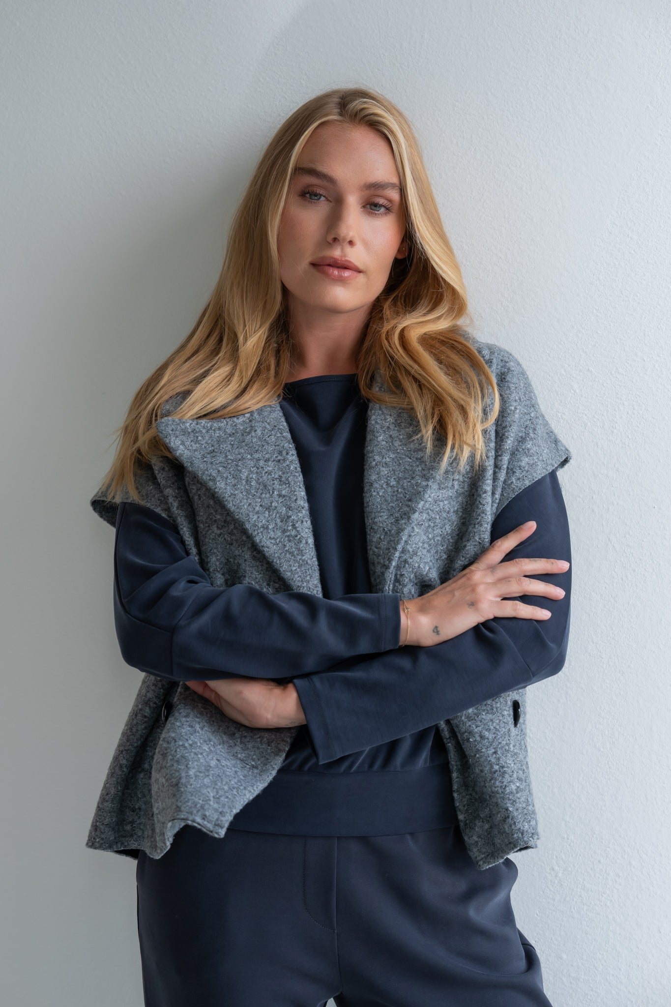 Bodywarmer Ella | Grau meliert