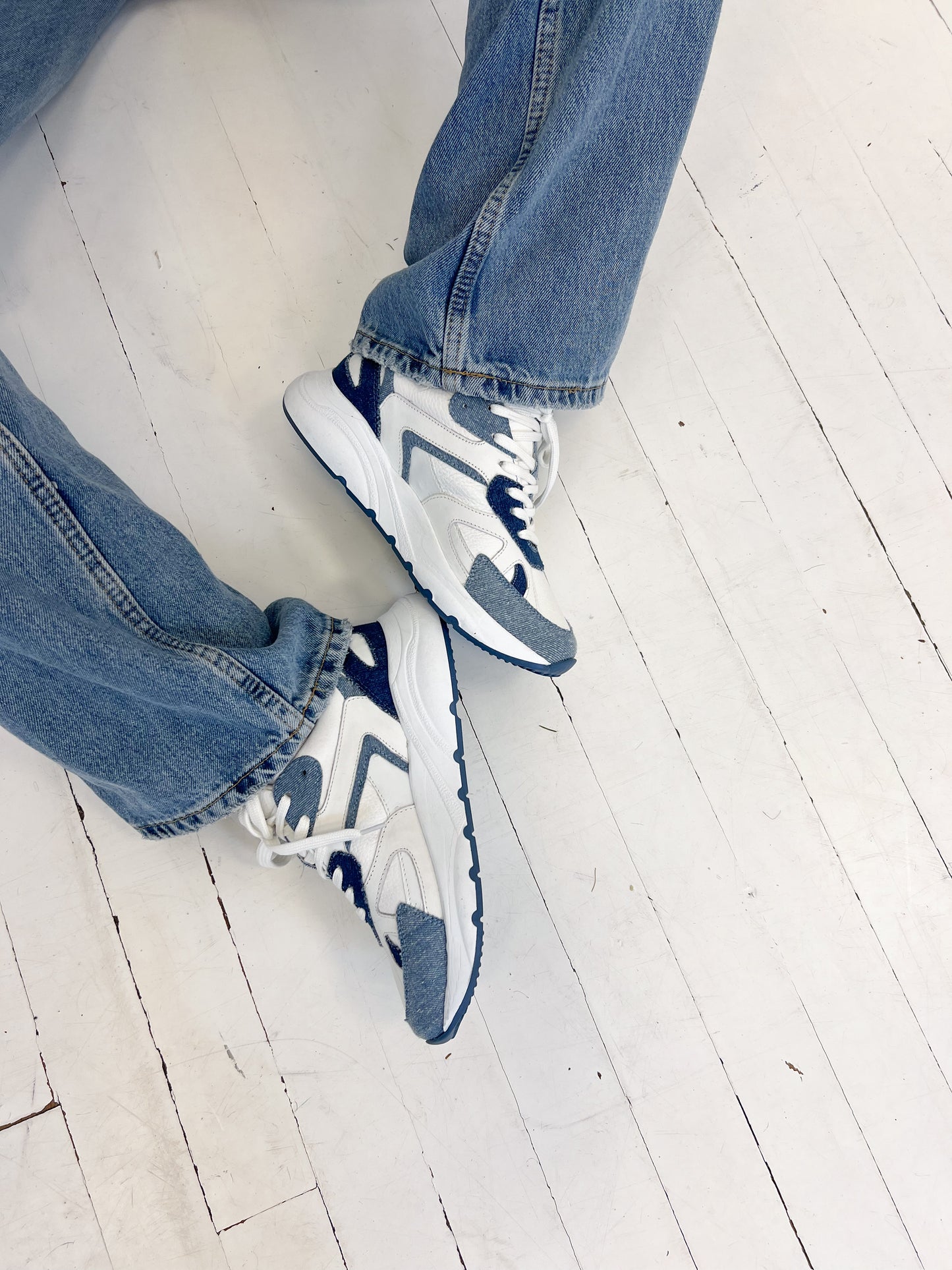 Sneaker Tess | White / Jeans