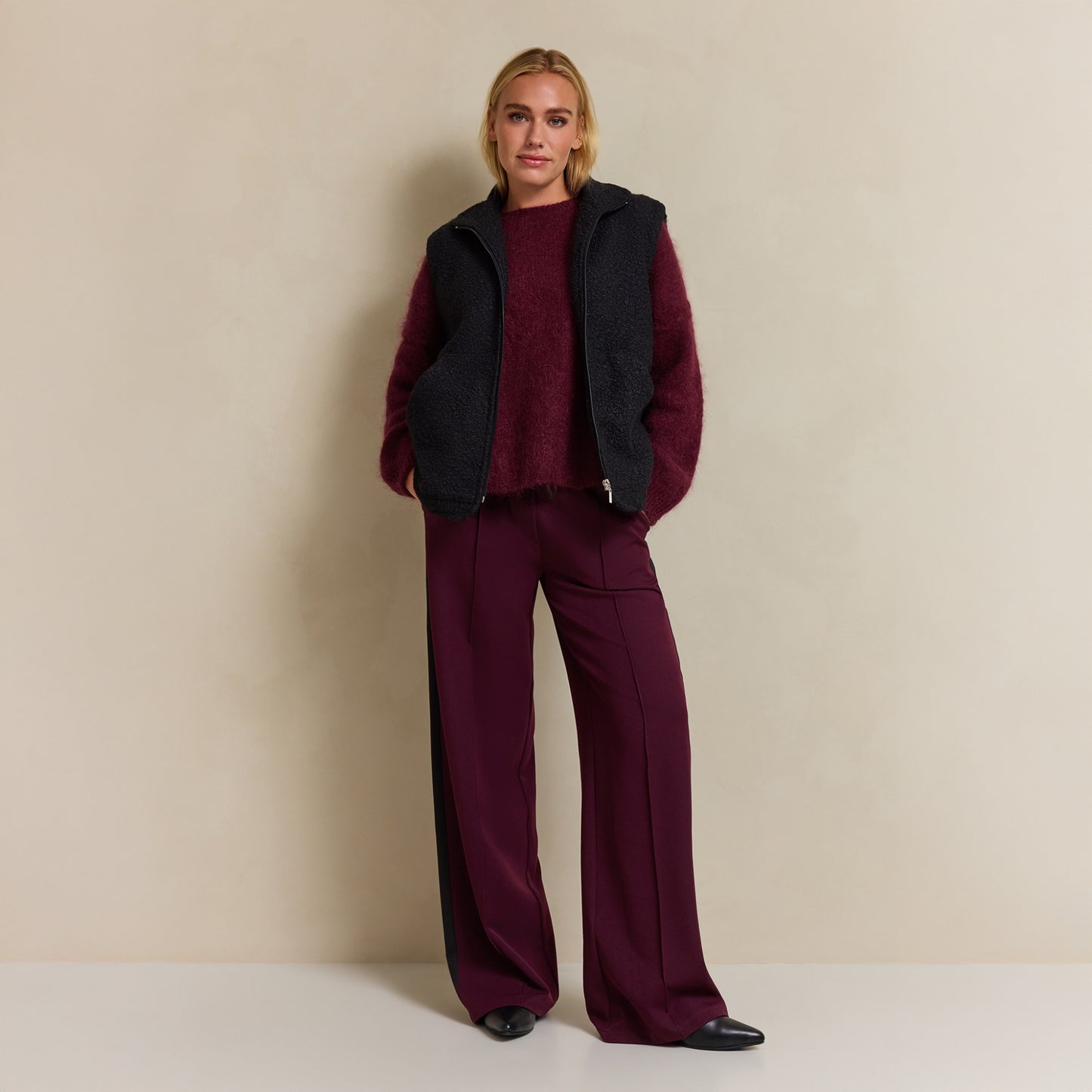 Pants Billie | Burgundy / Black