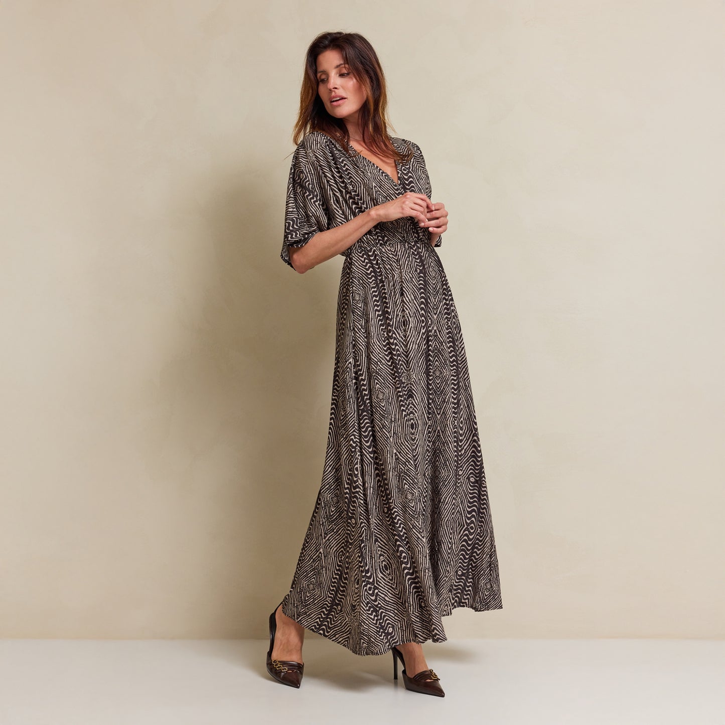 Dress Valentina | D.brown / Ecru