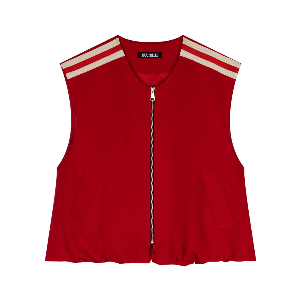 Body warmer Nina | Red / Ecru