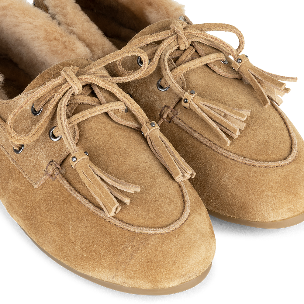 Mocassin fur | Beige