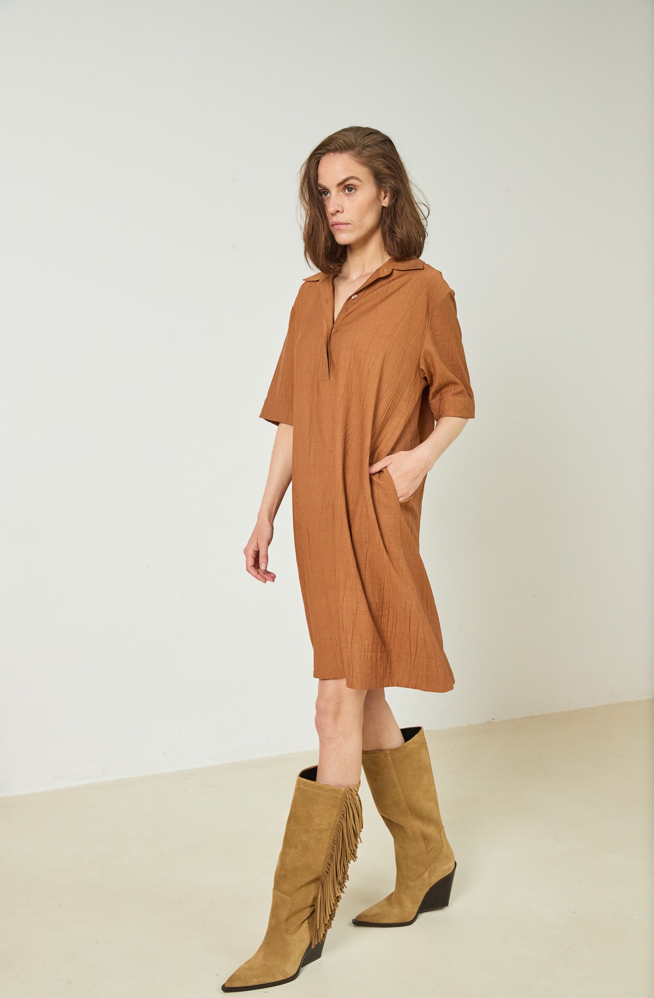 Dress Minoush | Tabacco