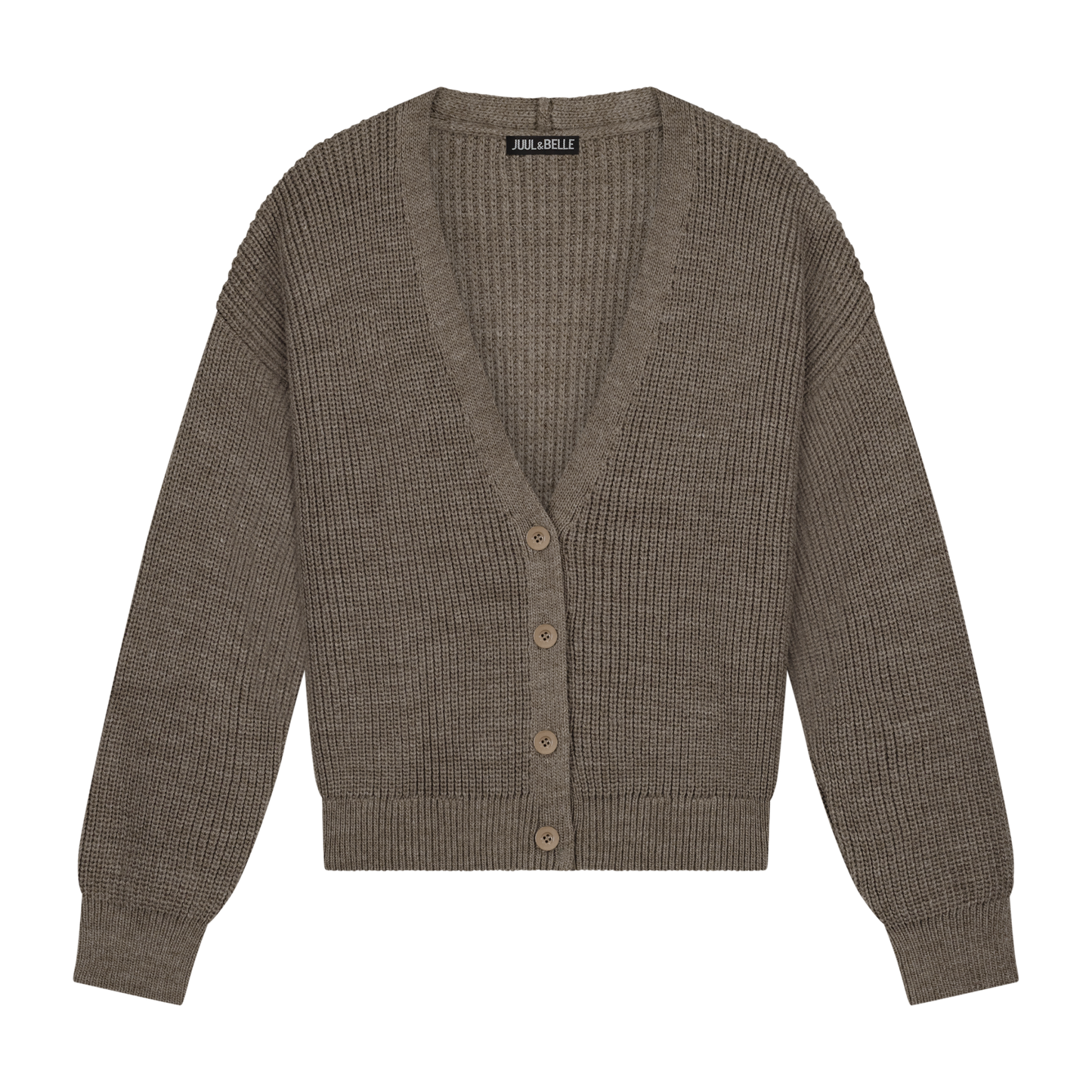 Cardigan Lucy knitted | Taupe