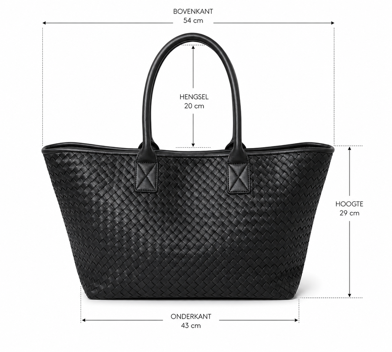 Braided Leather Tote | Black