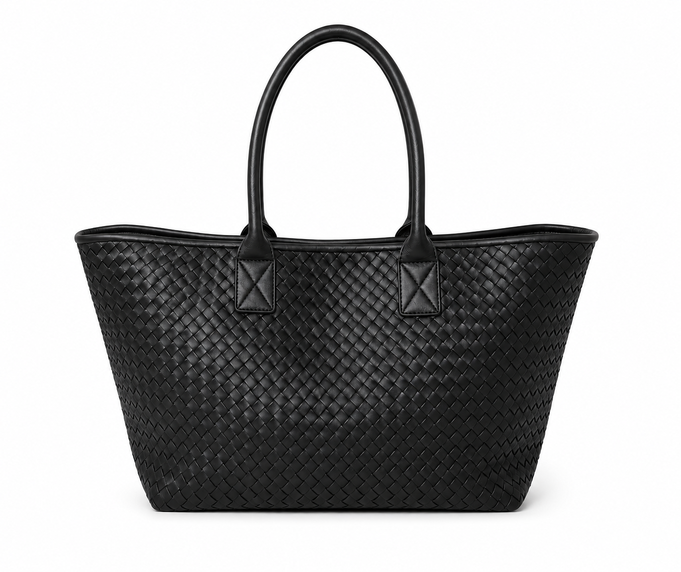 Braided Leather Tote | Black