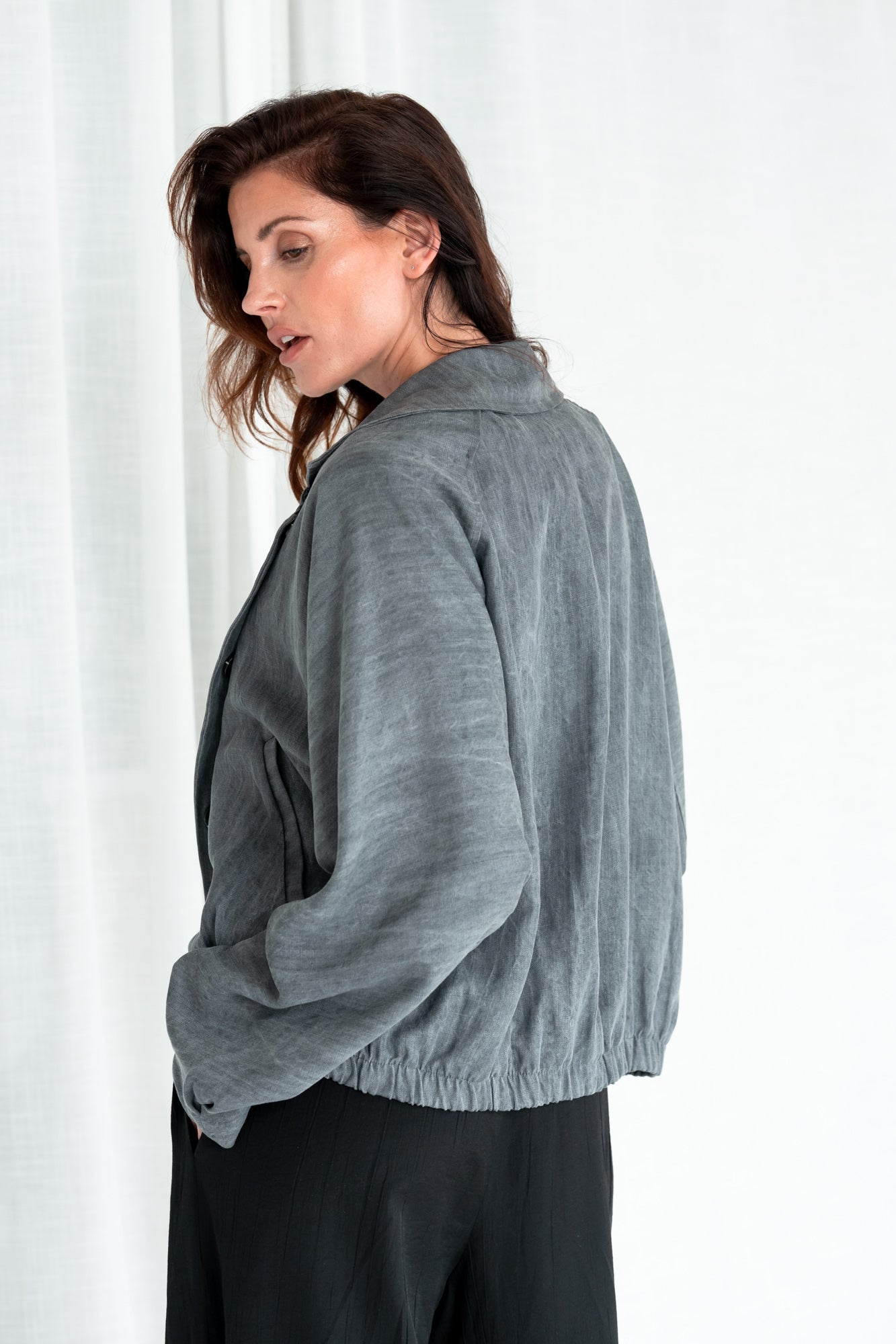 Coat Sabine | Jeans black