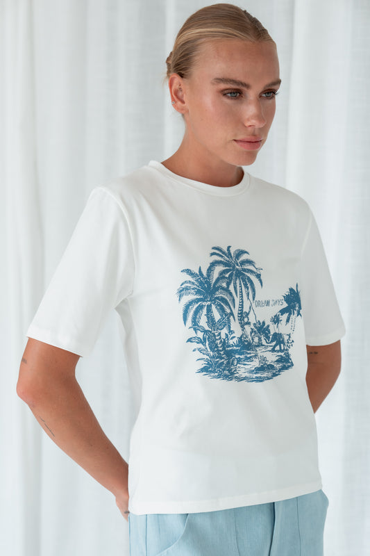 Tee Noa | White / Jeans