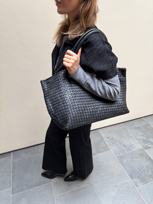 Leather Tote | Black