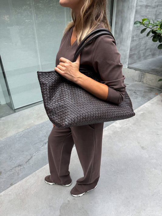 Leather Tote | D.brown