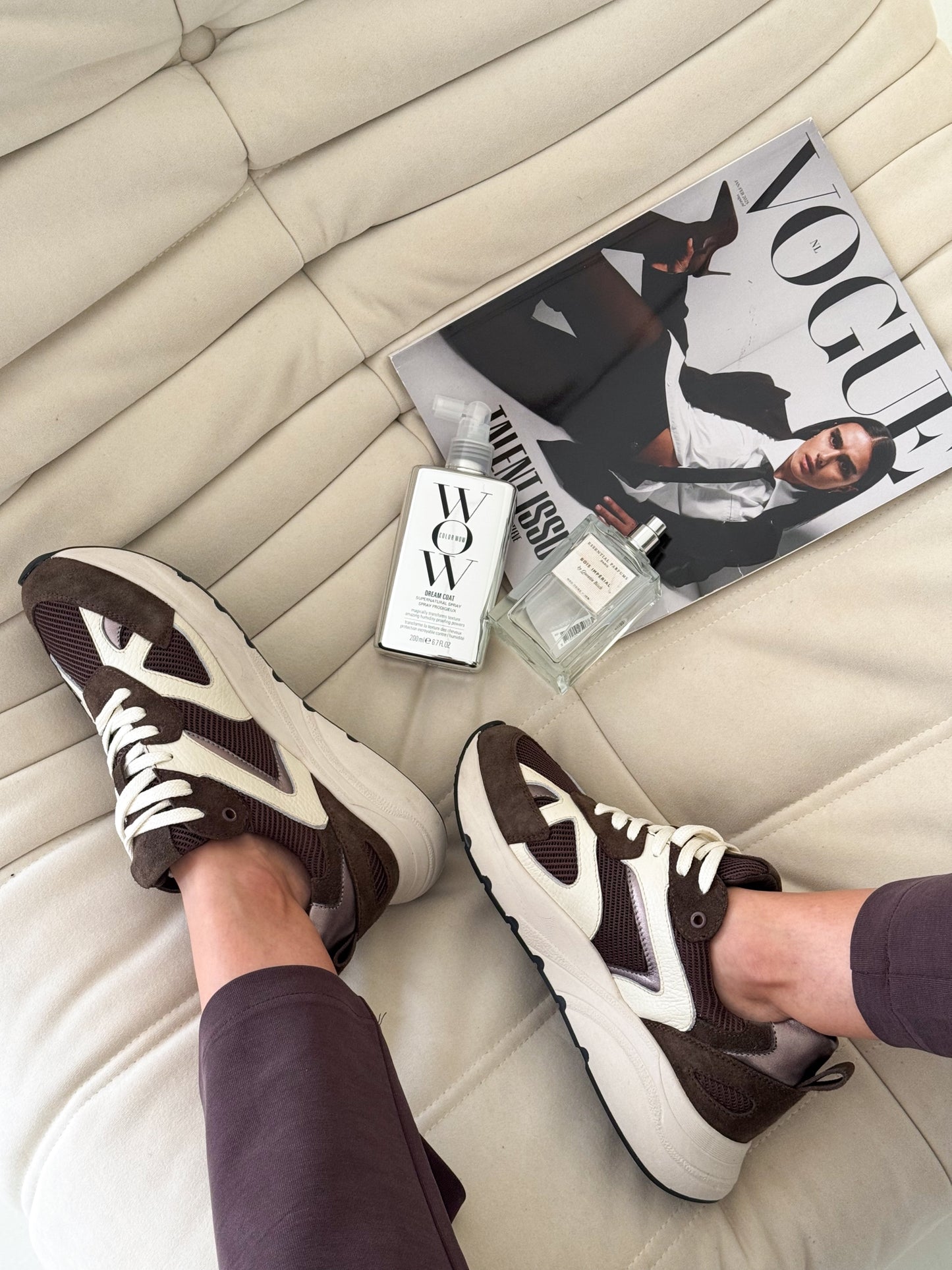 Sneaker New York | D.brown / Ecru