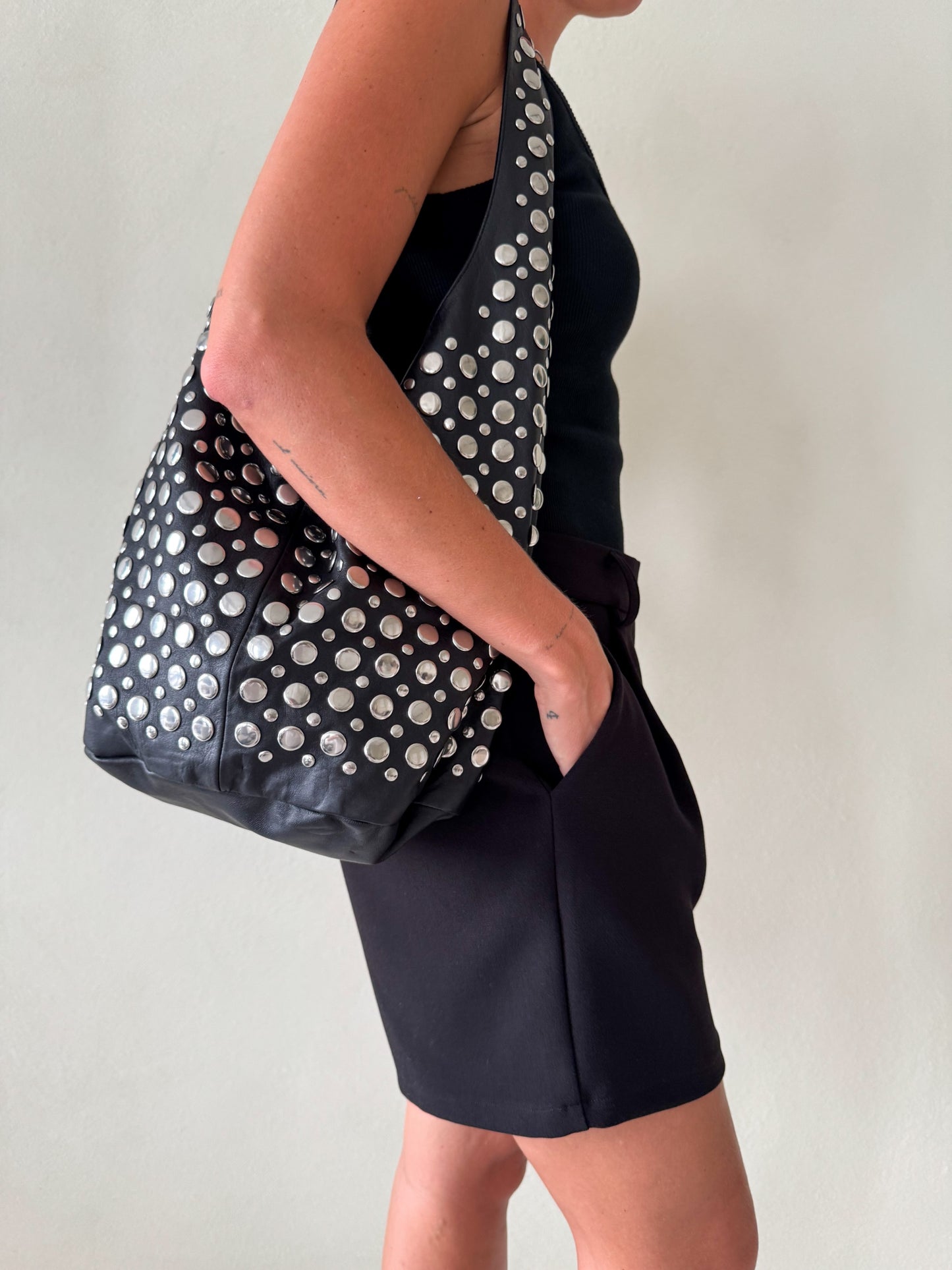 Beuteltasche Mittel | Schwarz