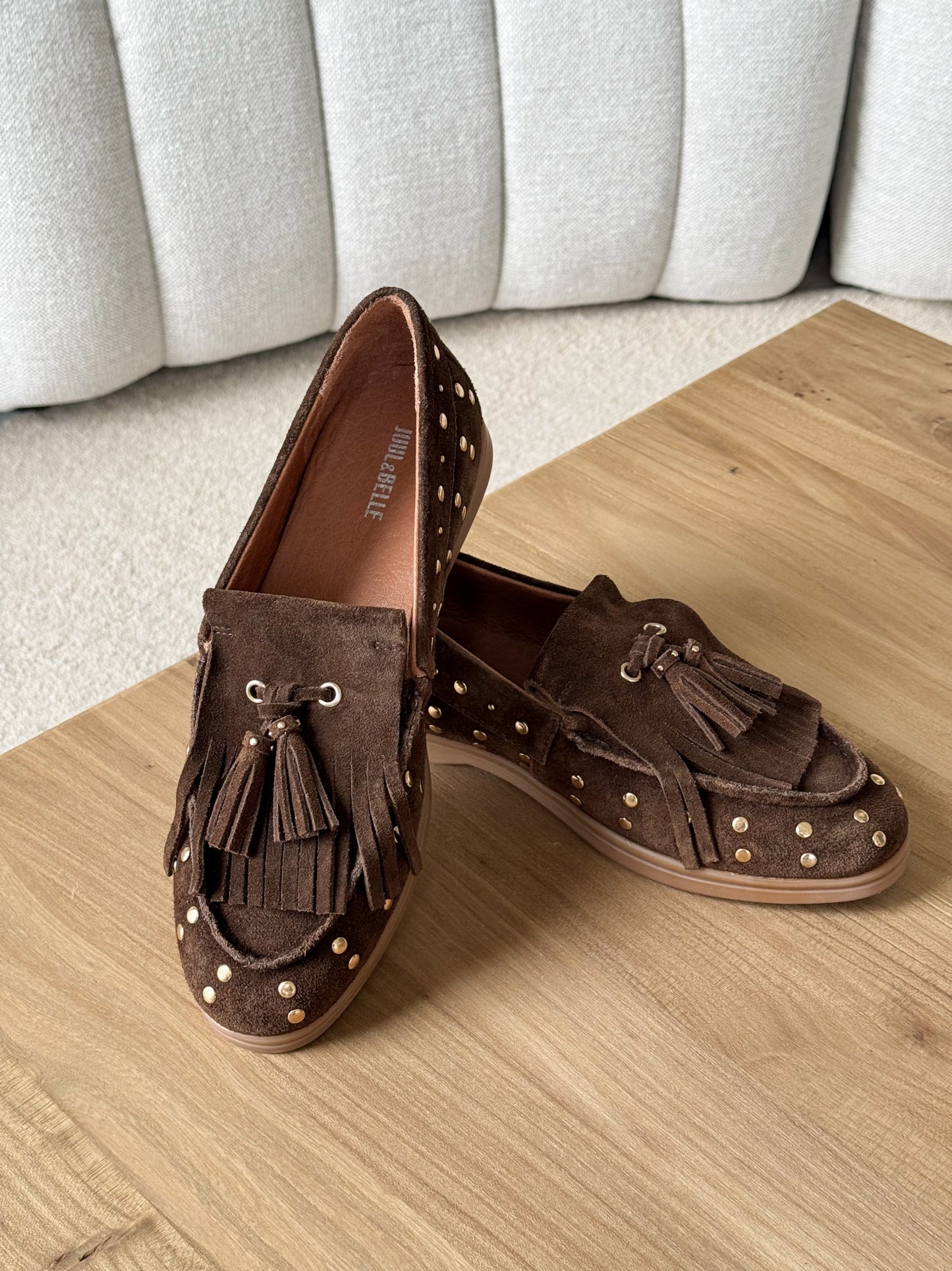 Mocassin  studs | Soft Brown