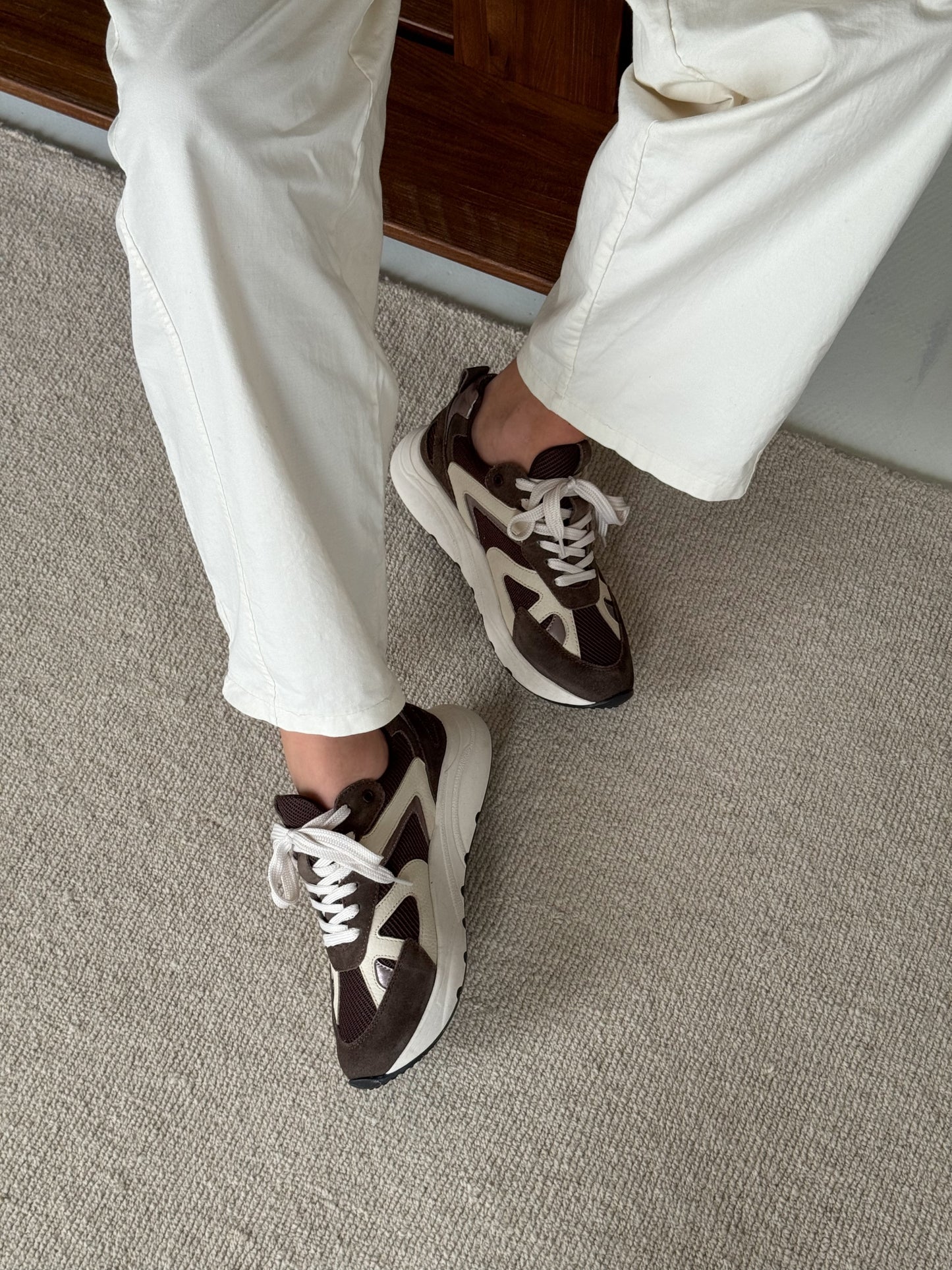 Sneaker New York | D.brown / Ecru