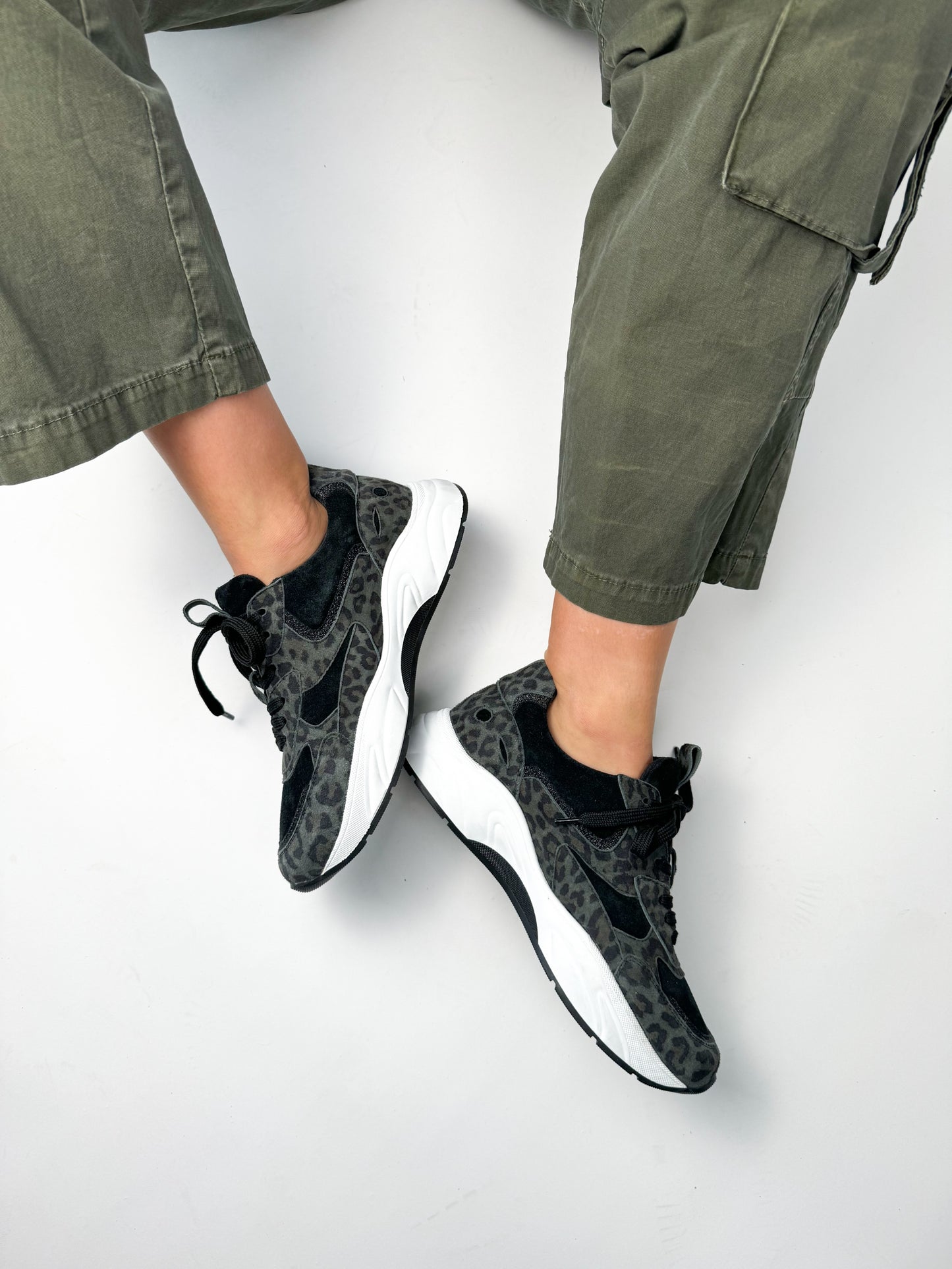 Sneaker Capri | Olive Leopard