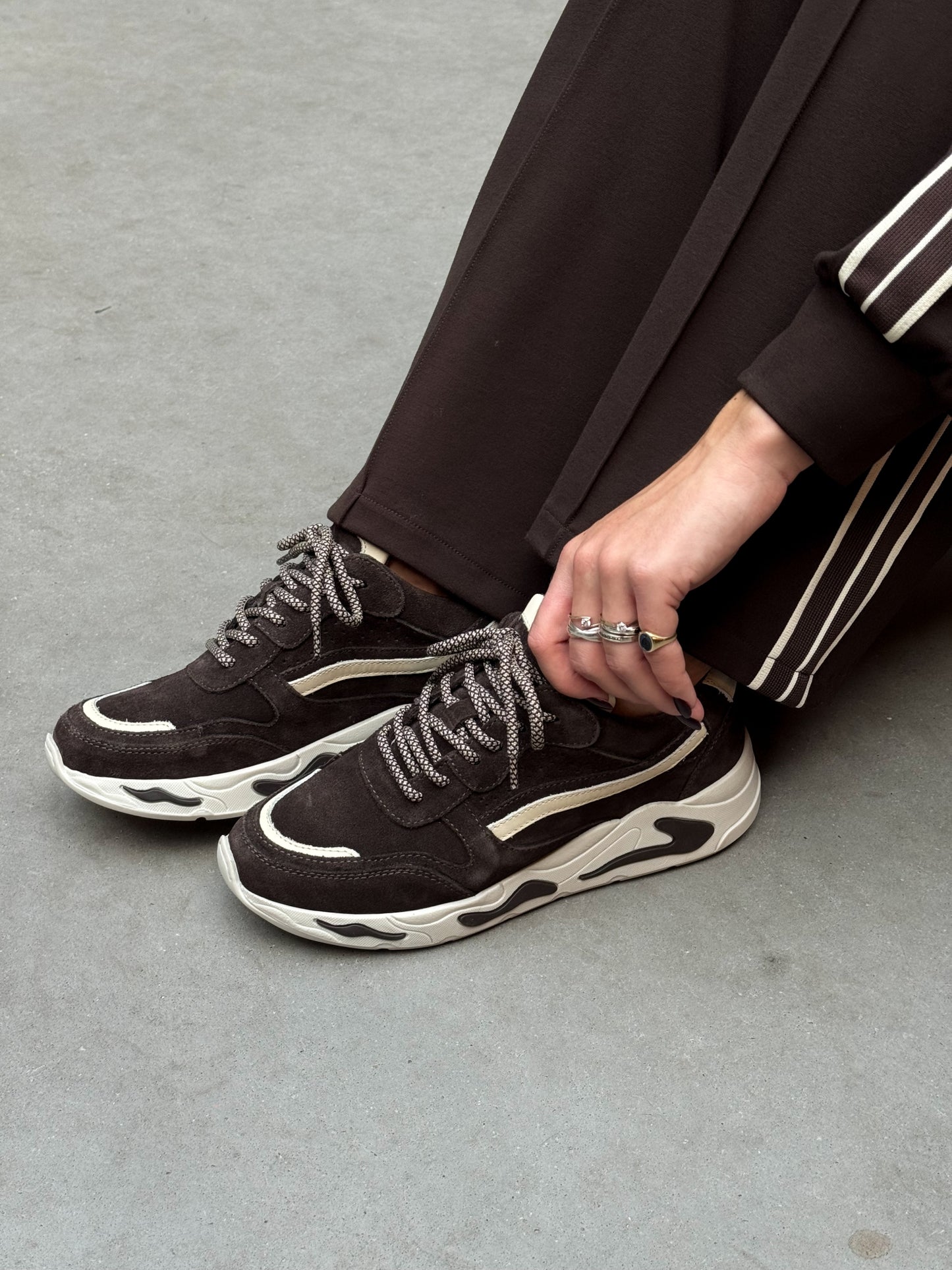 Sneaker Oslo II | D.brown / Ecru