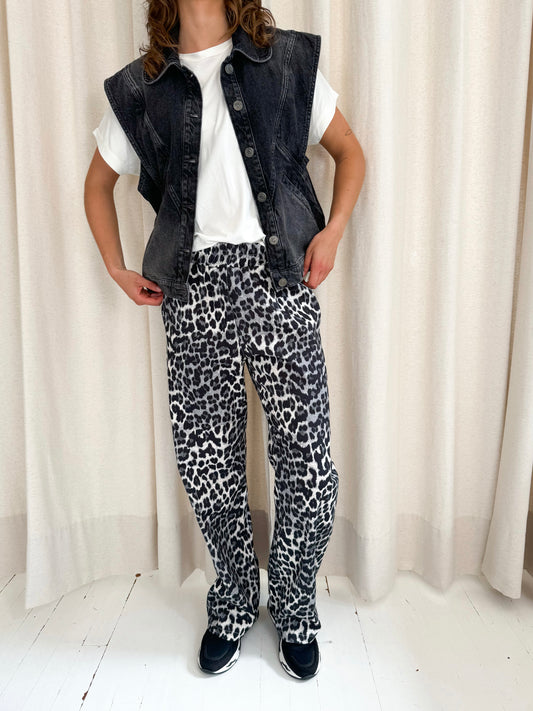 Pants Palazzo Leo | Black / Grey