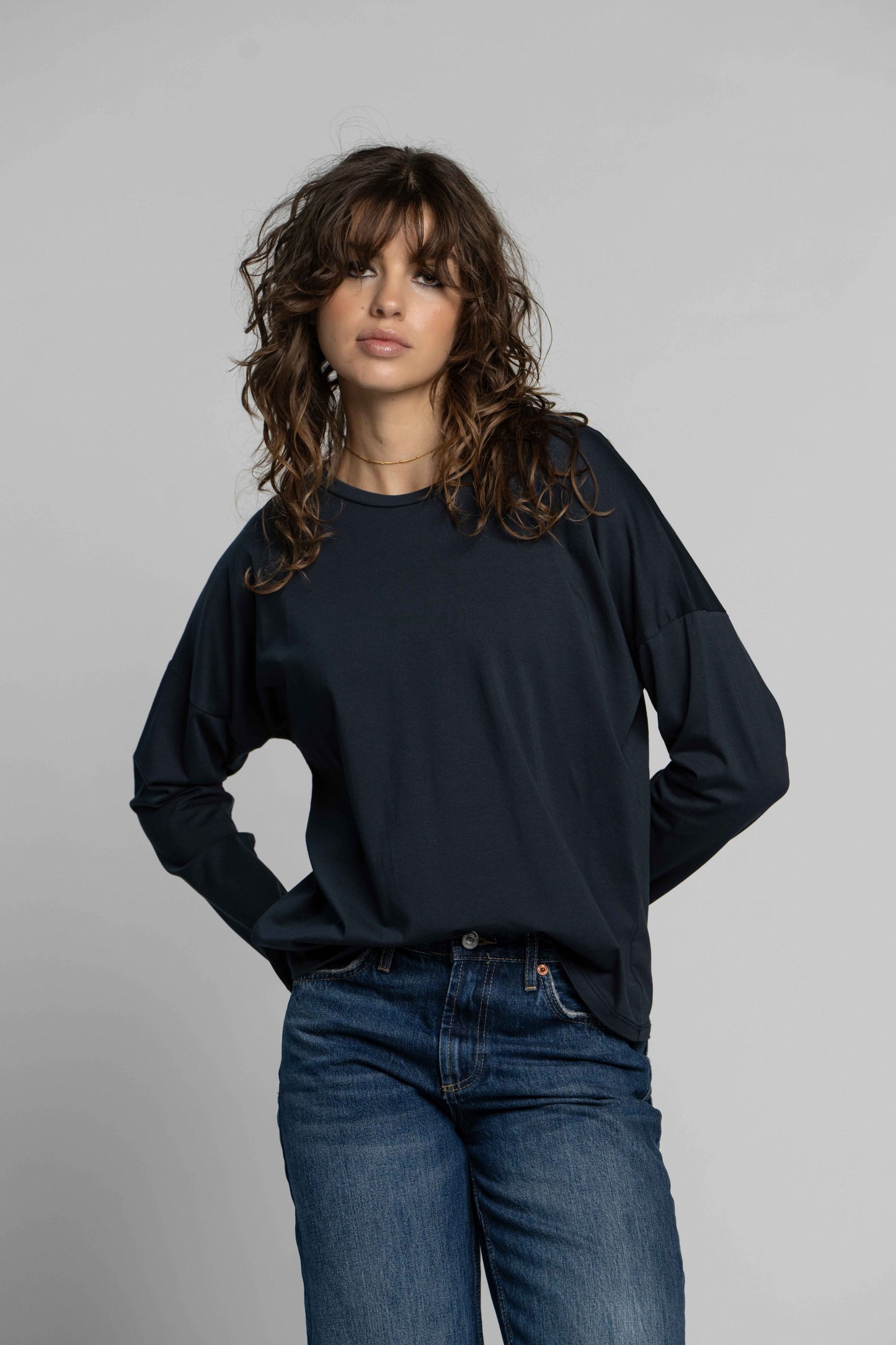 Tee Kyra Long sleeve | Navy