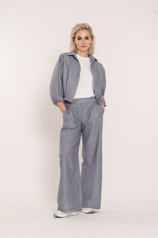 Pants Poppy | White / Blue
