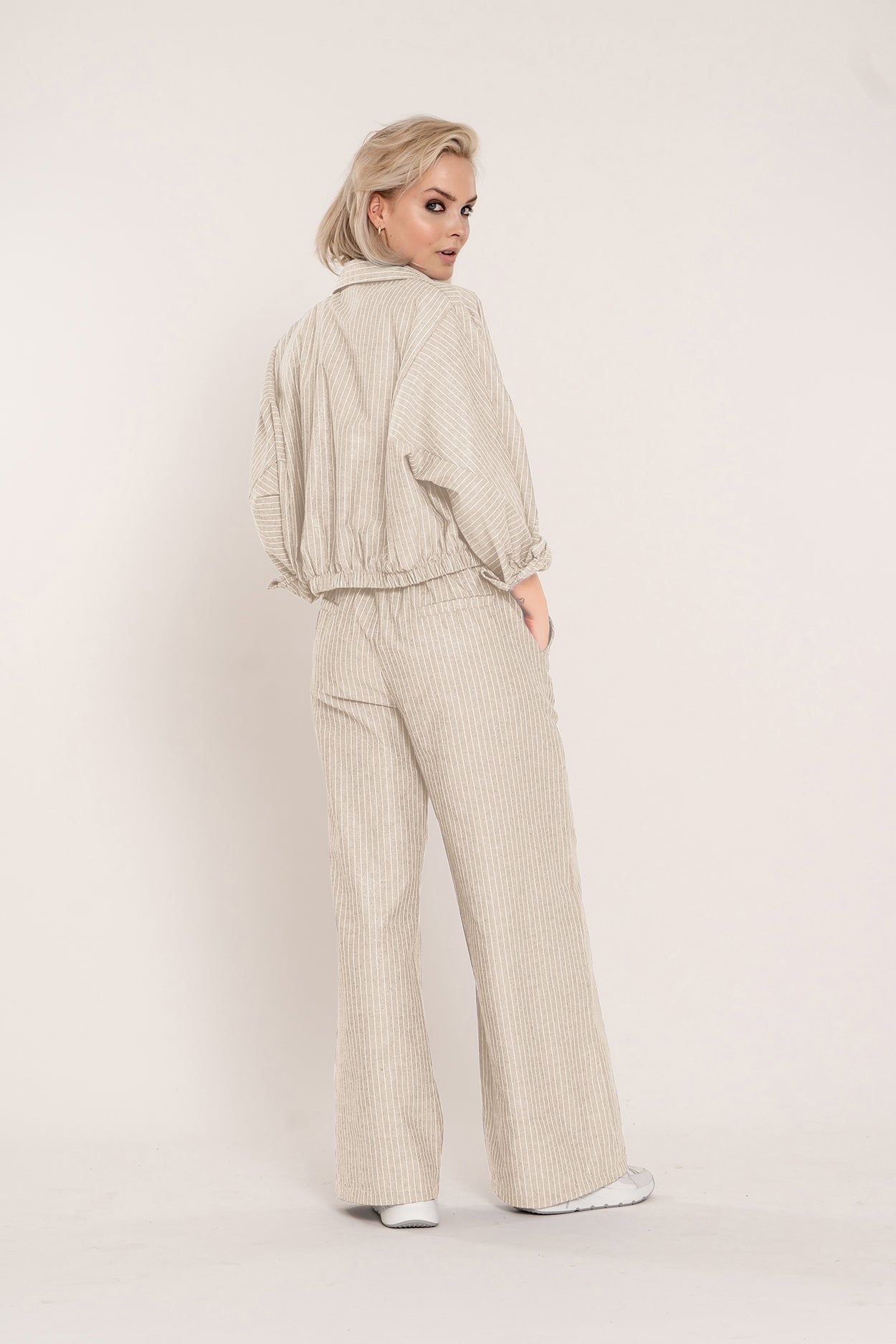 Pants Poppy | Beige / White