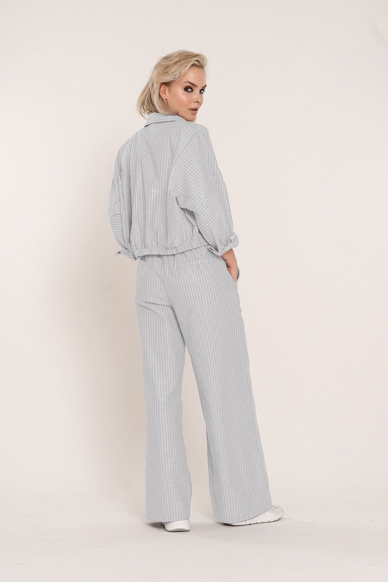 Pants Poppy | Silver / White