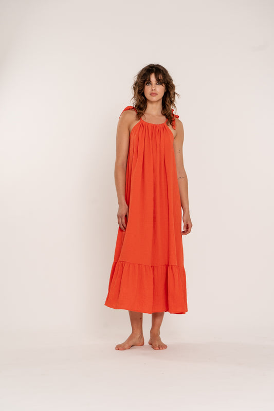 Sally dress | Burned orange