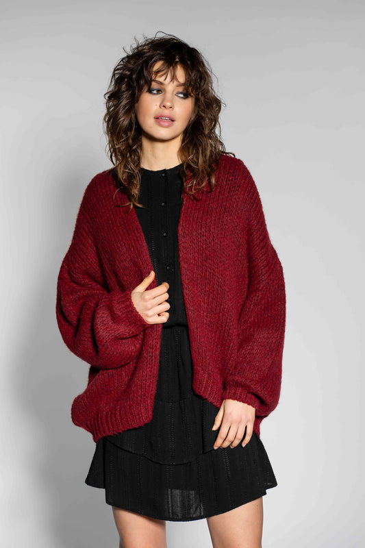 Cardigan Stella | Burgundy