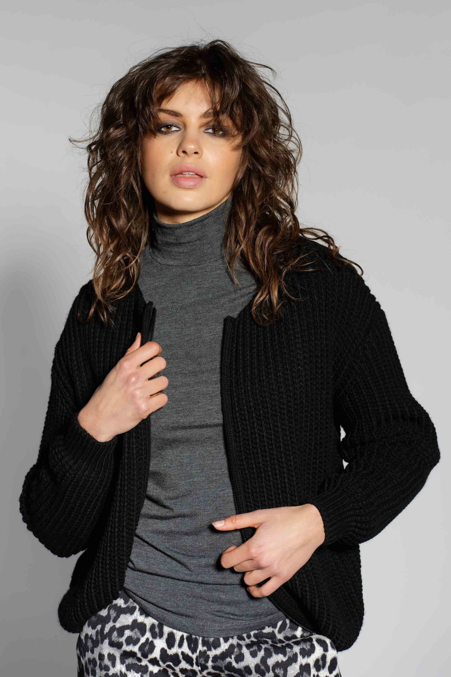 Strickjacke Ilja | Schwarz