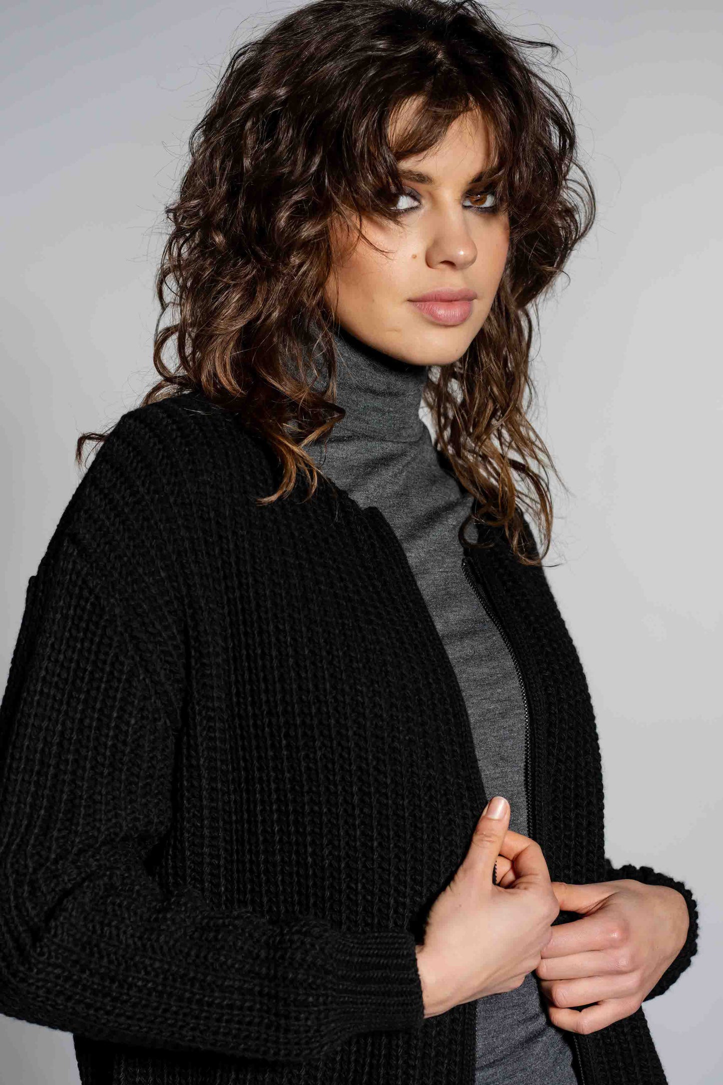 Strickjacke Ilja | Schwarz