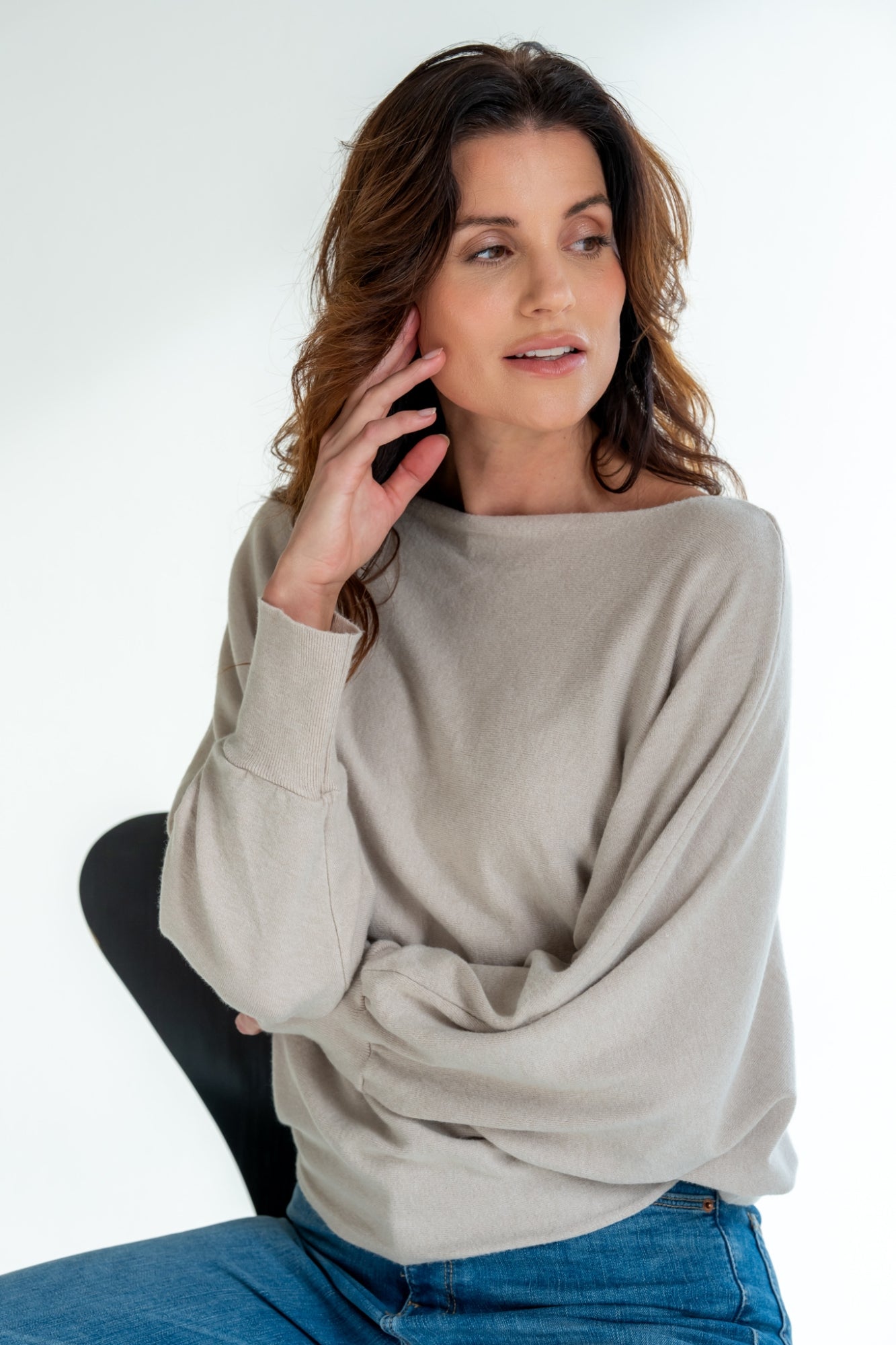 Pullover Jolie | beige meliert