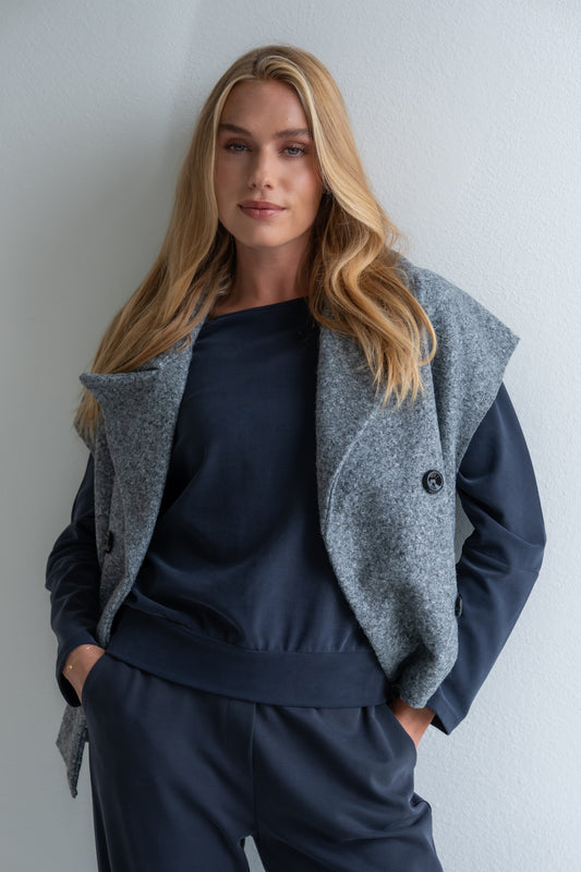 Bodywarmer Ella | Grey melee
