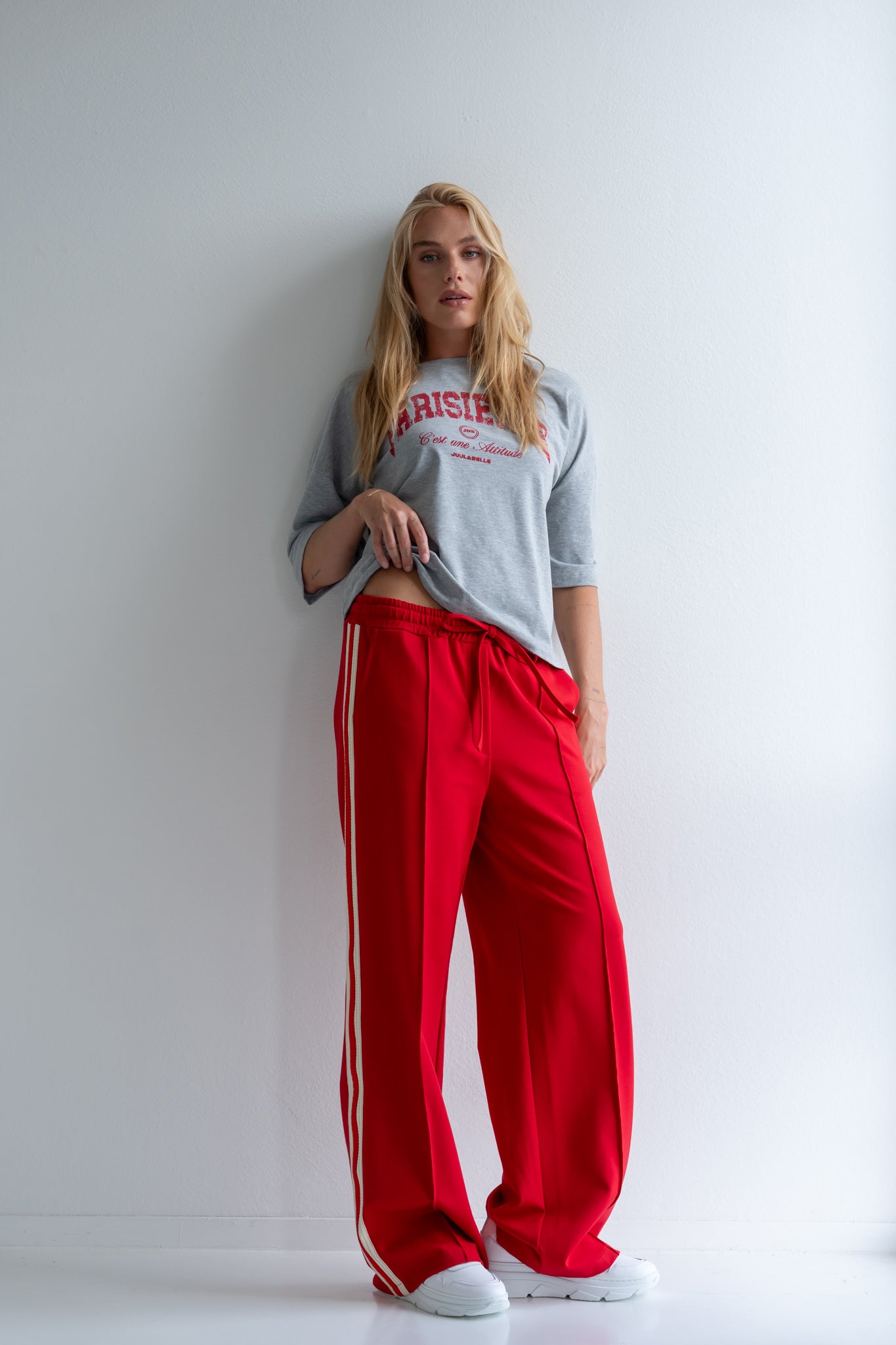 Pants Mare | Red / Ecru