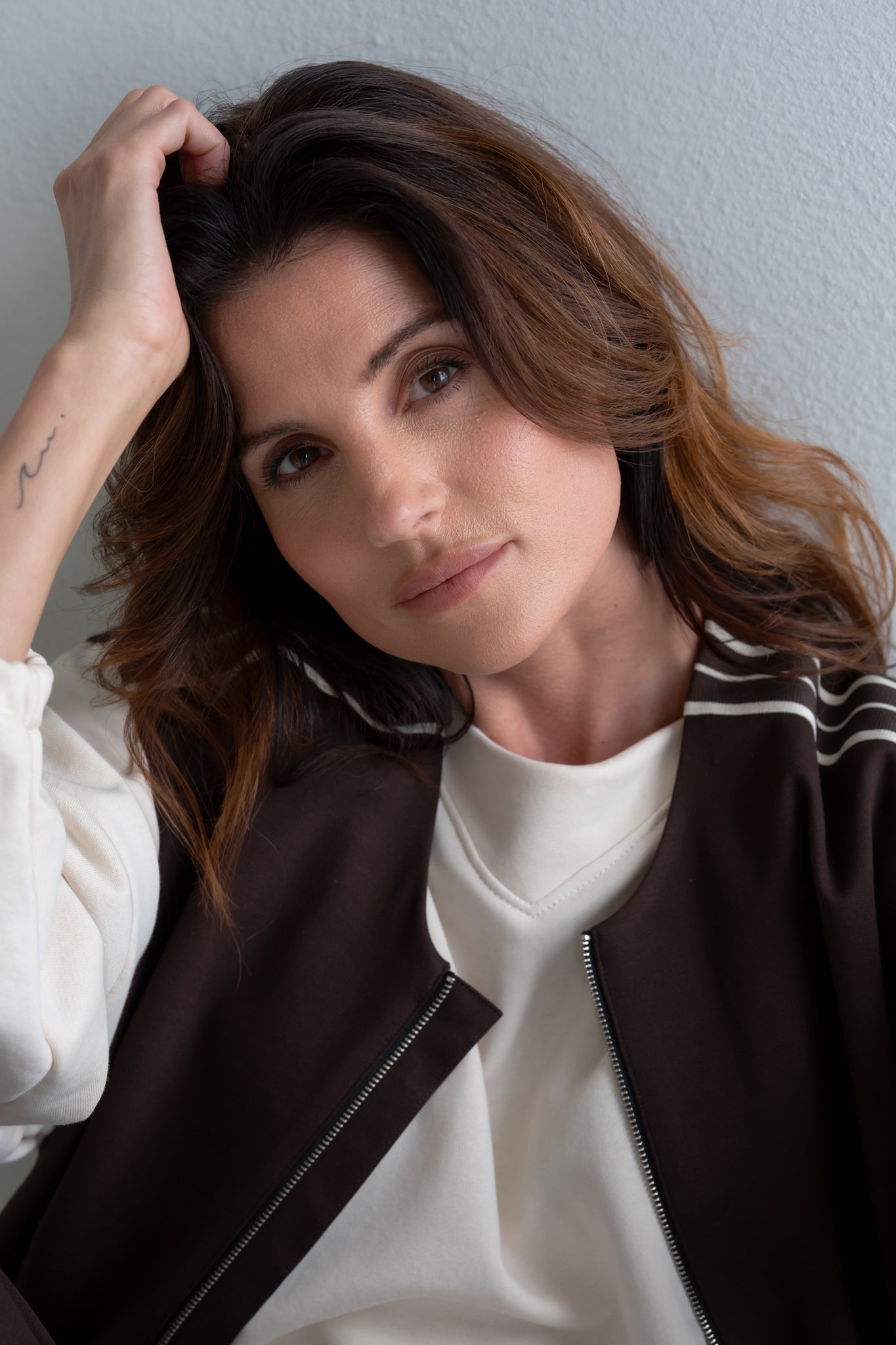 Body warmer Nina | D.brown / Ecru