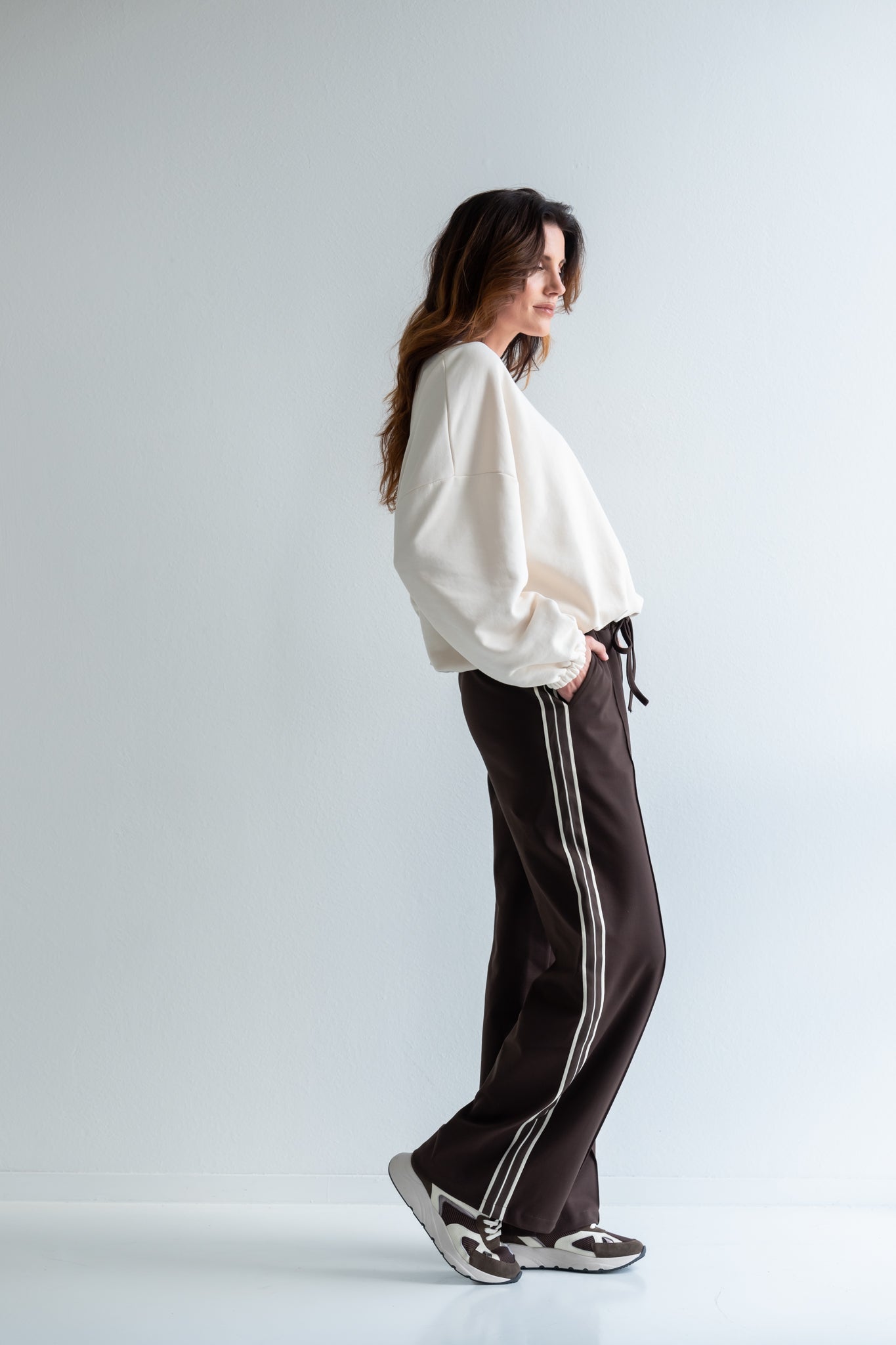 Pants Mare | D.brown / Ecru