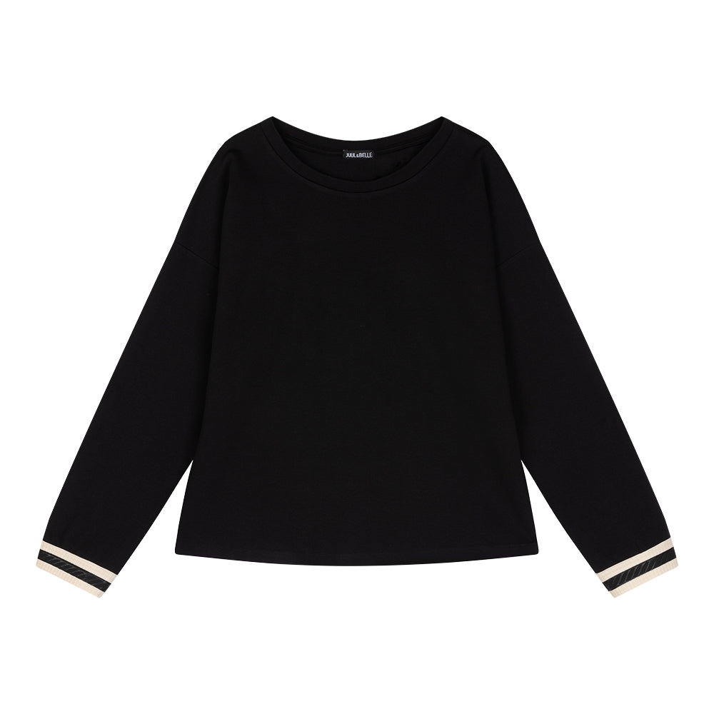 Sweat Demi | Black / Ecru