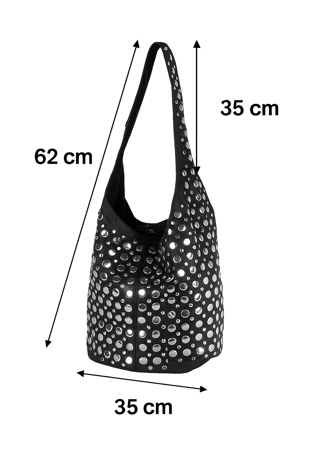 Beuteltasche Groß | Schwarz