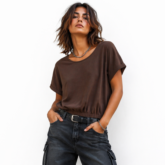 Bella flow top | D.brown