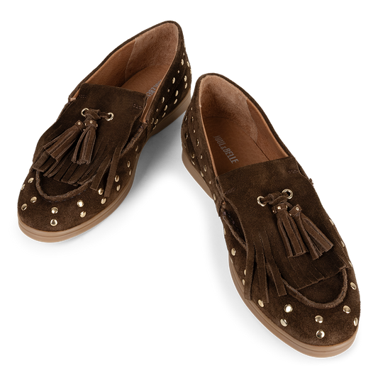 Mocassin  studs | Soft Brown