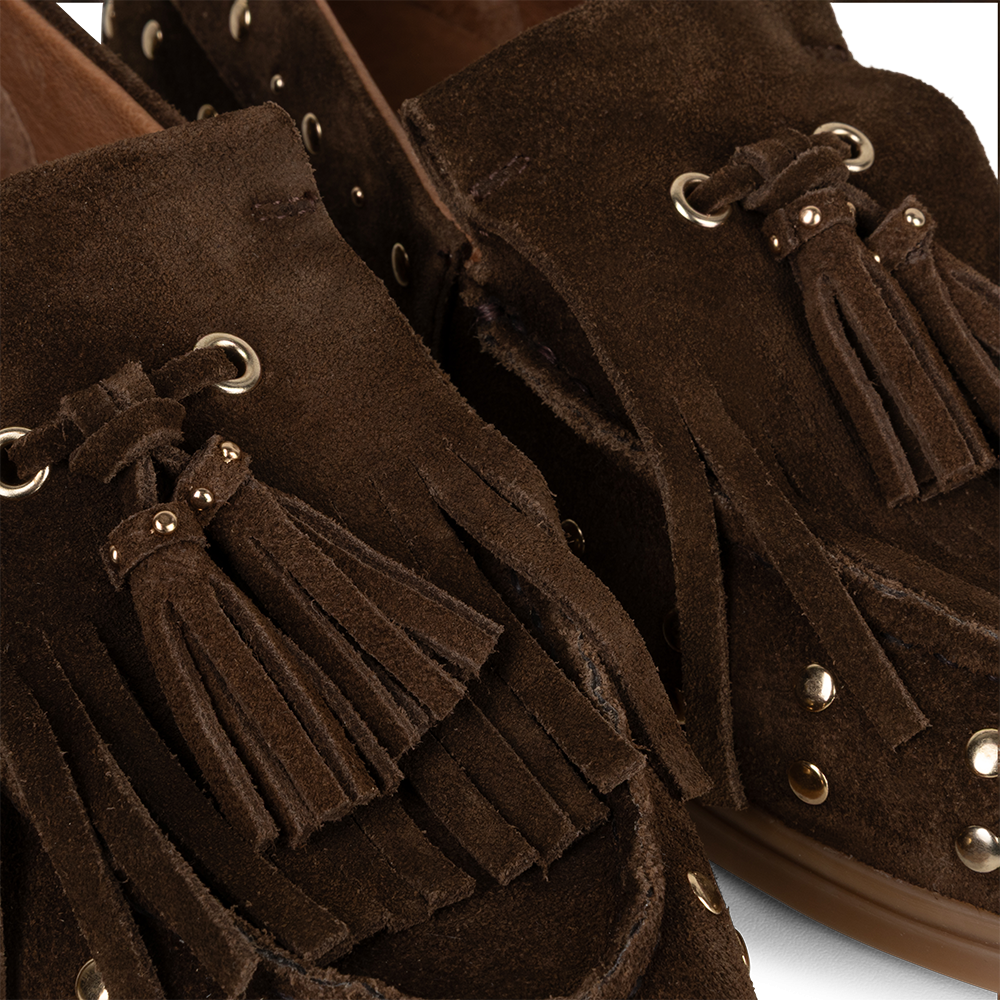 Mocassin  studs | Soft Brown