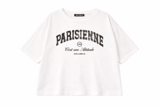 Tee Parisienne | Ecru / D.brown