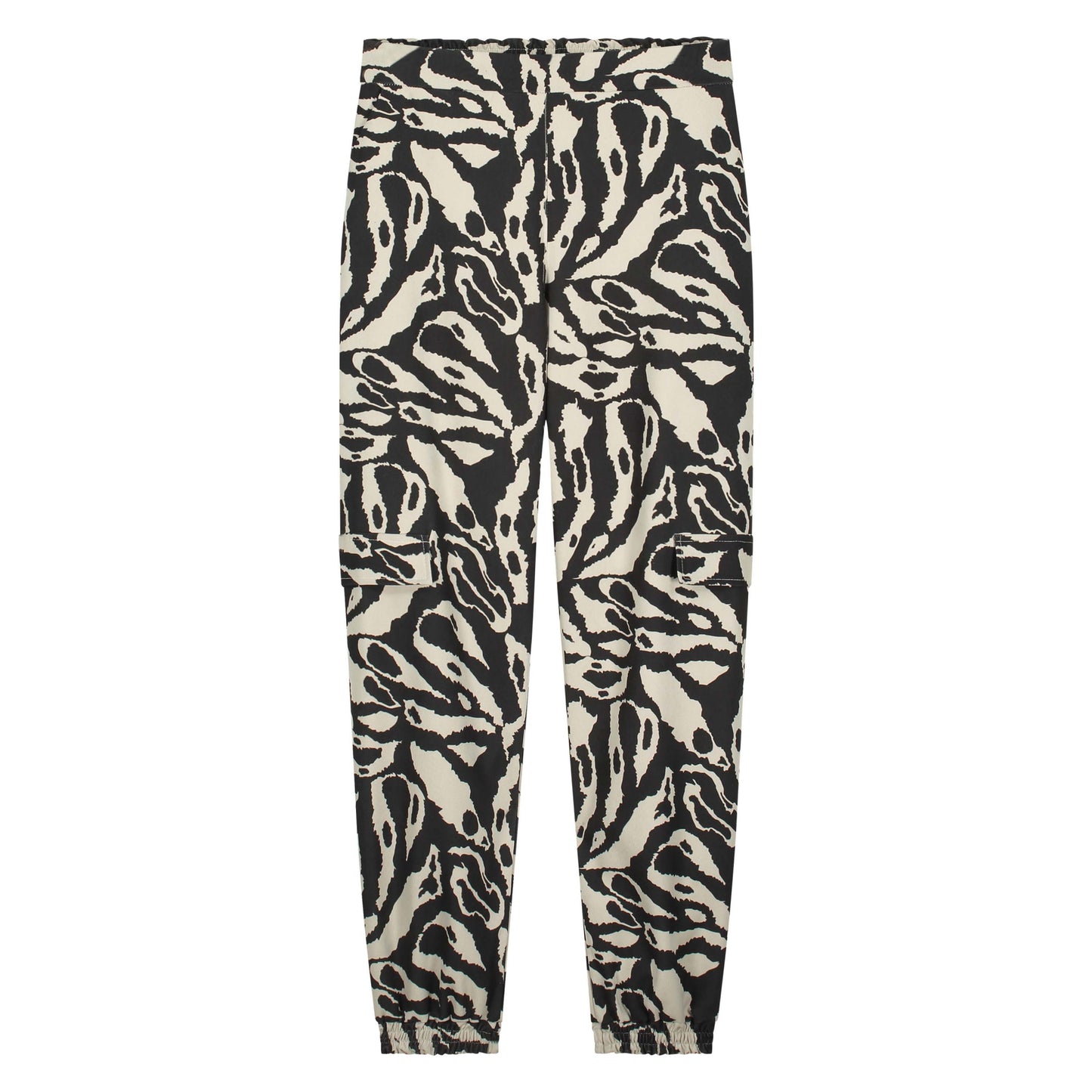 Pants Robin print | Black / Ecru